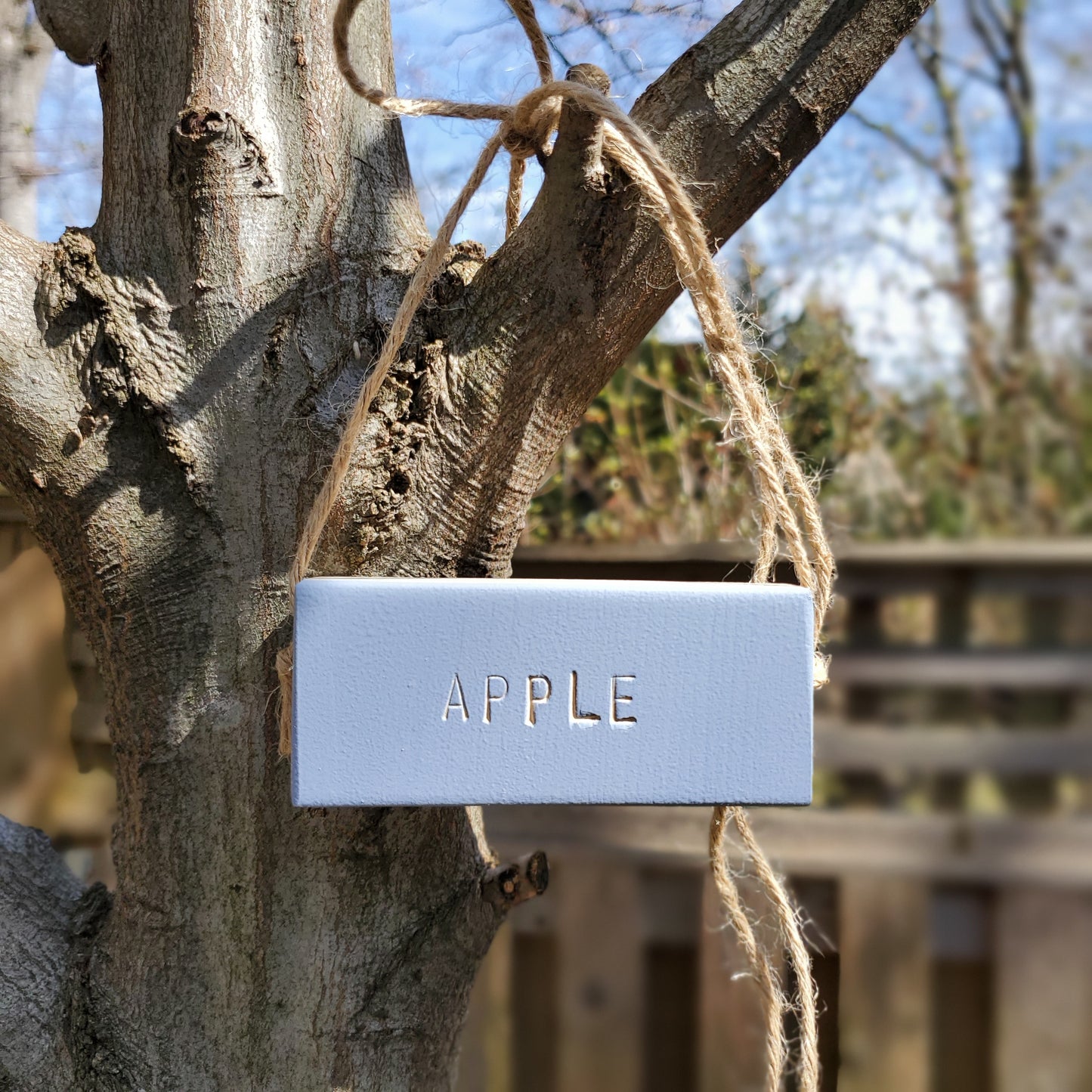 Apple Tree Gray Tag